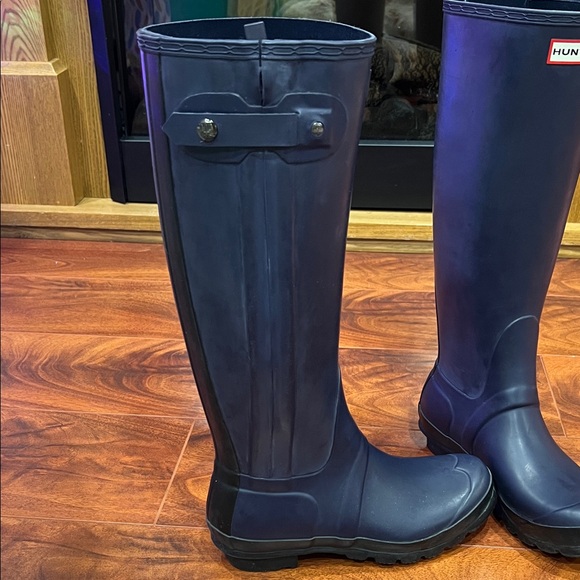 Hunter Dark Blue Tall Boots - Picture 2 of 4
